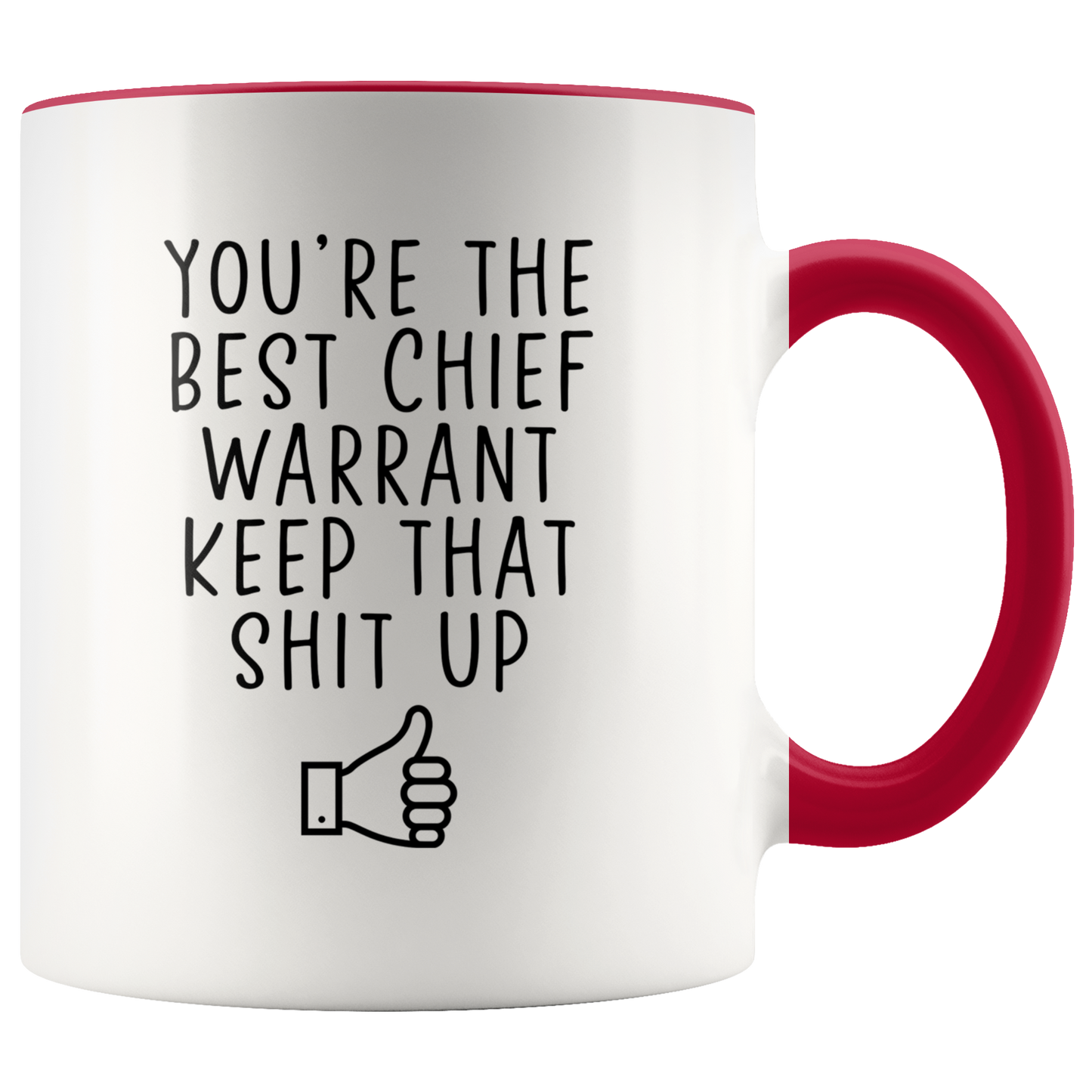 Chief Warrant Gifts, Coffee Mug, Two Tone Accent Cup, Birthday Gift for Men and Women