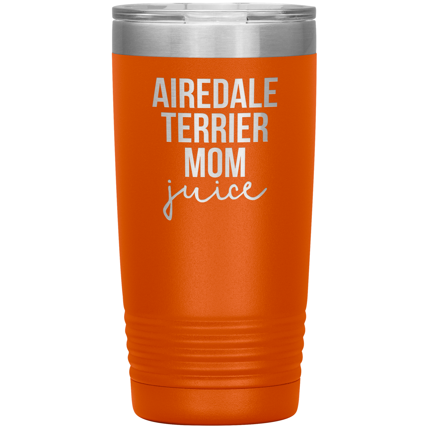 Airedale Terrier Mom Tumbler, Funny Travel Coffee Mug, Birthday Gifts for Men and Women