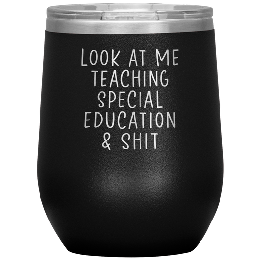 Special Education Teacher Wine Tumbler, Special Education Teacher Gifts, Travel Wine Cup, Birthday Gifts for Men and Women