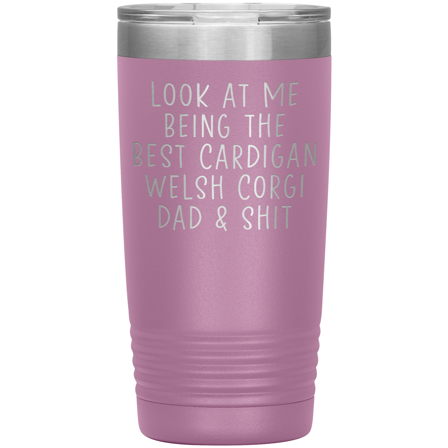 Cardigan Welsh Corgi Dad Tumbler, Funny Travel Coffee Mug, Birthday Gifts for Men and Women