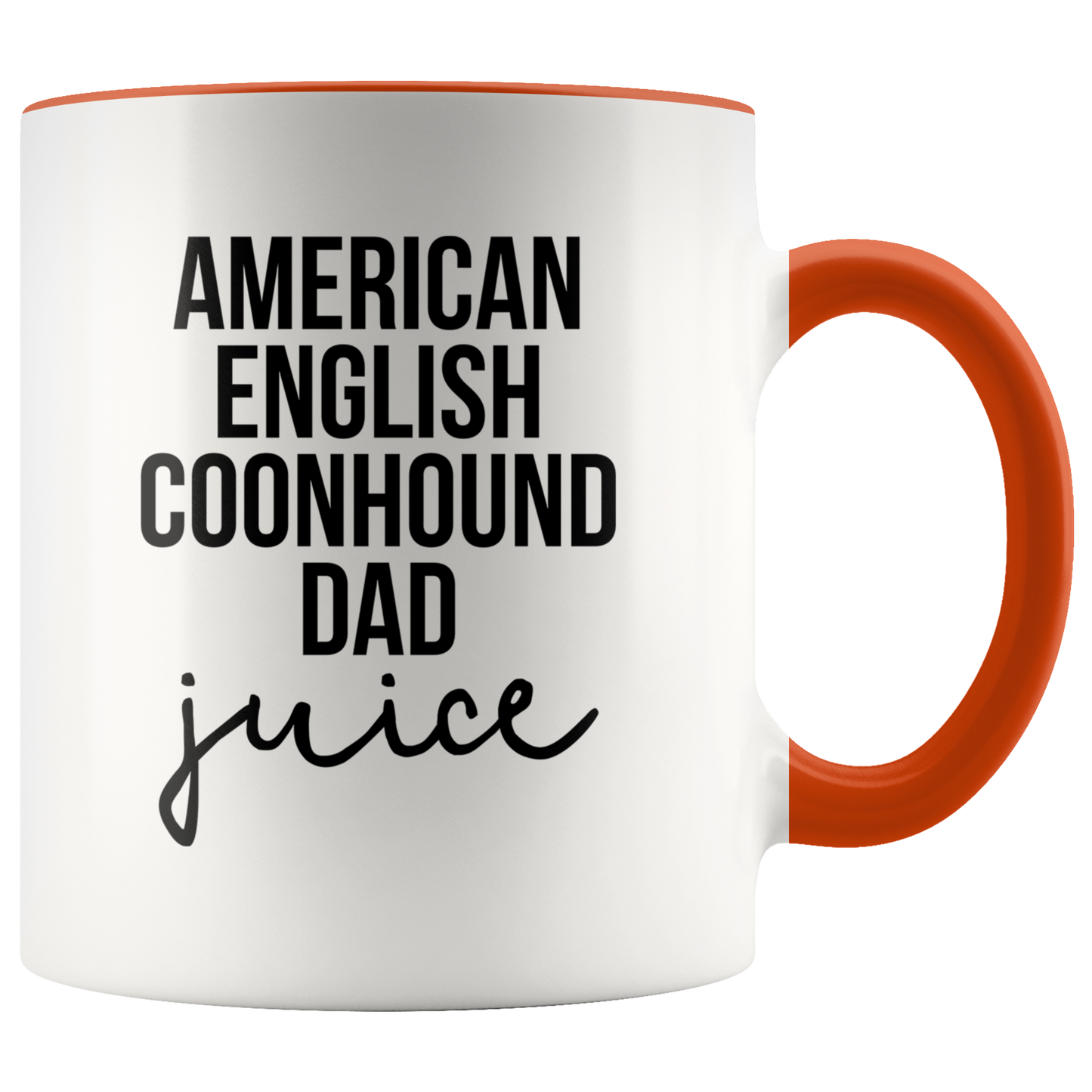 American English Coonhound Dad Gifts, American English Coonhound Dad Coffee Mug, Two Tone Accent Cup, Birthday Gift for Men and Women