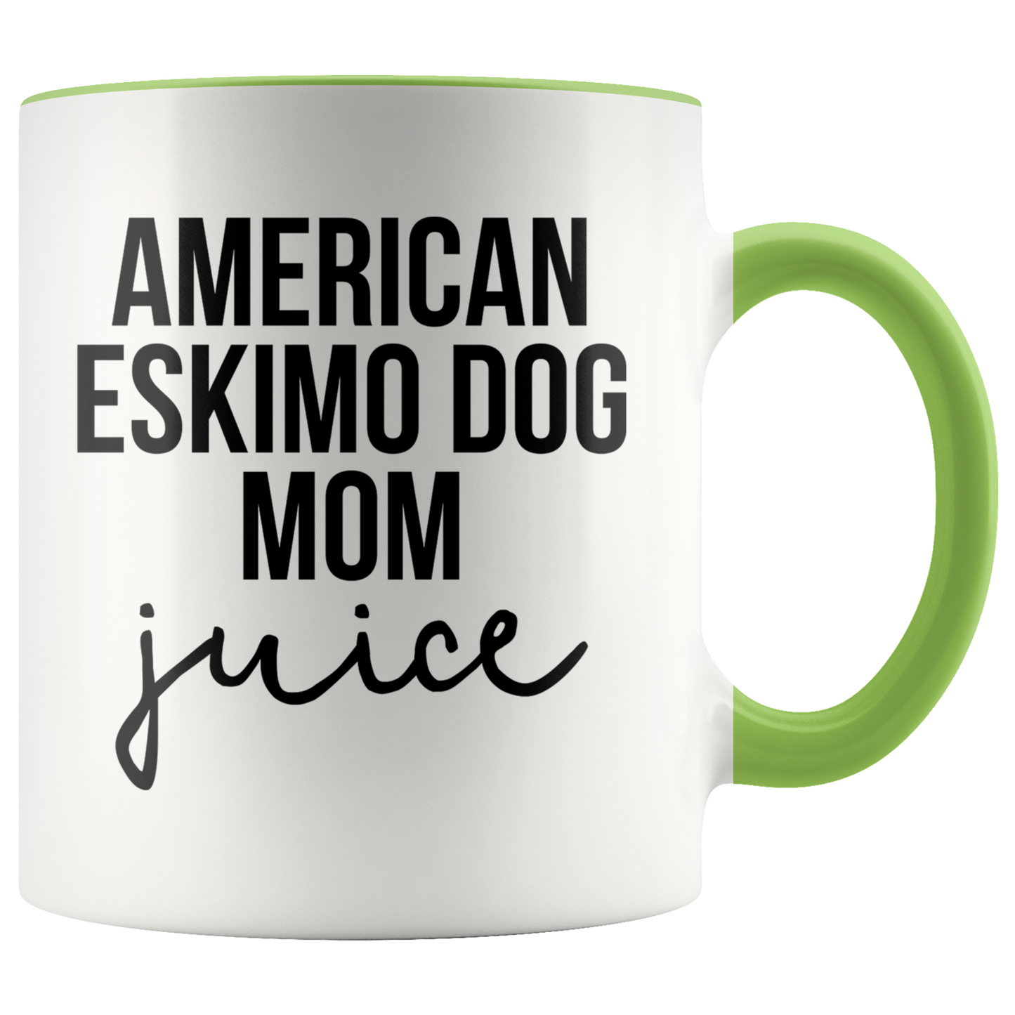 American Eskimo Dog Mom  Gifts, Coffee Mug, Two Tone Accent Cup, Birthday Gift for Men and Women