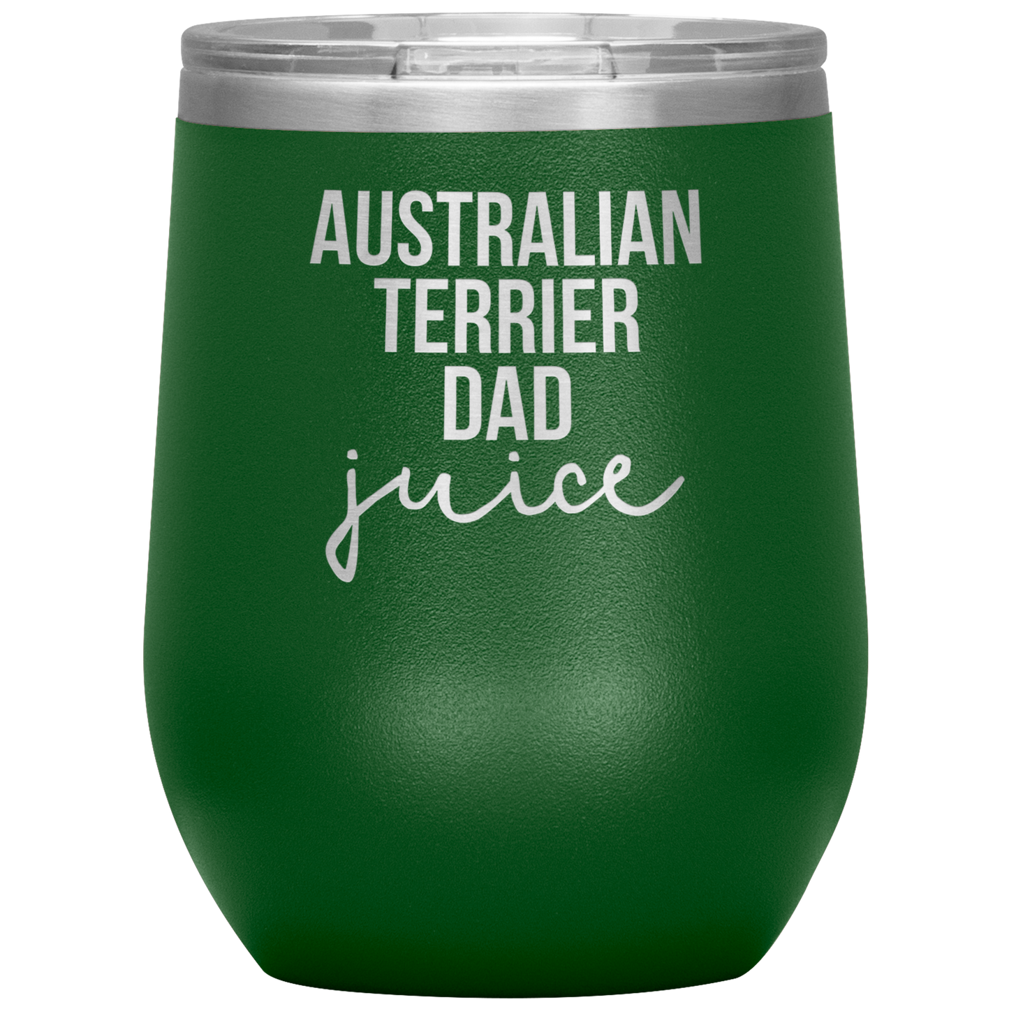 Australian Terrier Dad Wine Tumbler, Funny Travel Wine Cup, Birthday Gifts for Men and Women