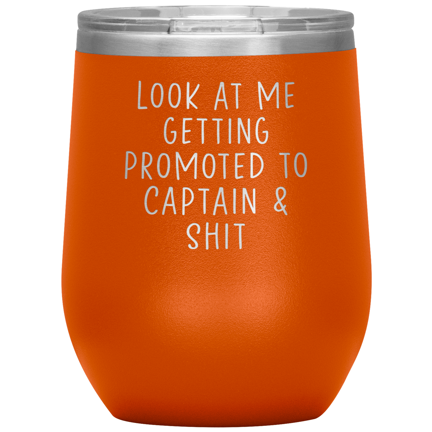 Captain Promotion Wine Tumbler, Captain Promotion Gifts, Travel Wine Cup, Birthday Gifts for Men and Women