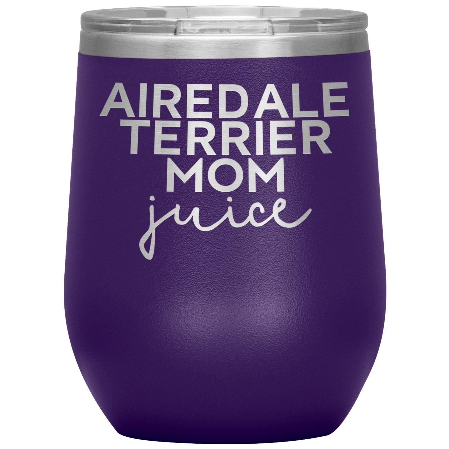 Airedale Terrier Mom Wine Tumbler, Airedale Terrier Mom Gifts, Wine Cup, Birthday Gifts for Men and Women