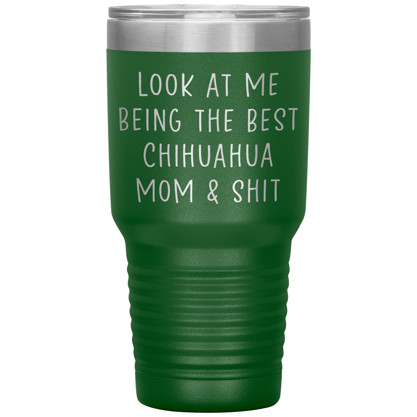 Chihuahua Mom Tumbler, Funny Travel Coffee Mug, Birthday Gifts for Men and Women