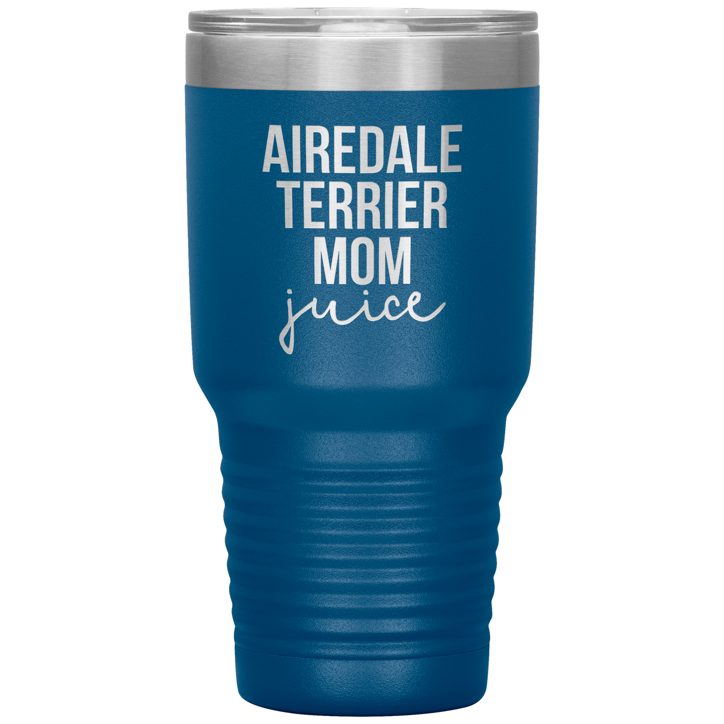 Airedale Terrier Mom Tumbler, Funny Travel Coffee Mug, Birthday Gifts for Men and Women