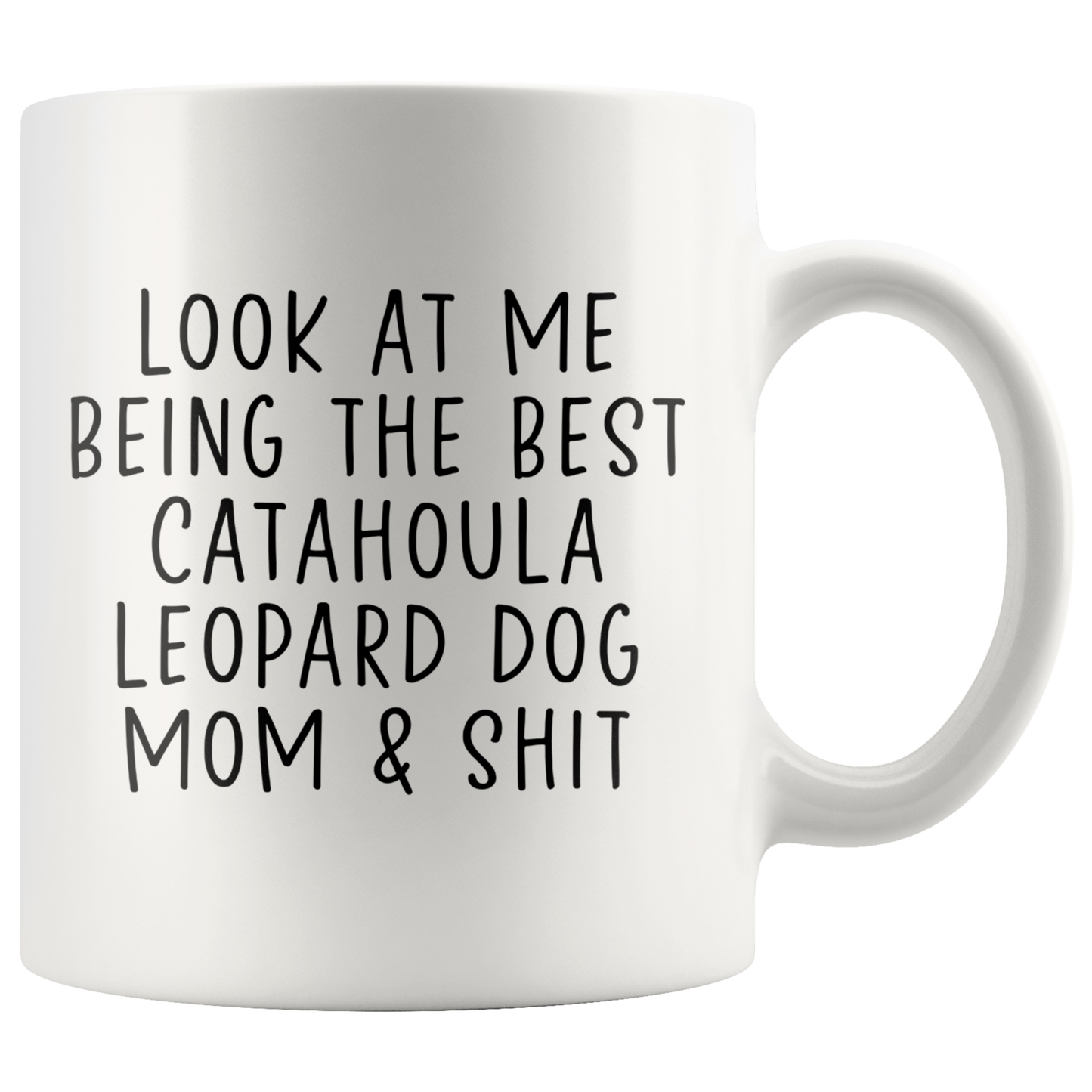 Catahoula Leopard Dog Mom Gifts, Coffee Mug, Two Tone Accent Cup, Birthday Gift for Men and Women