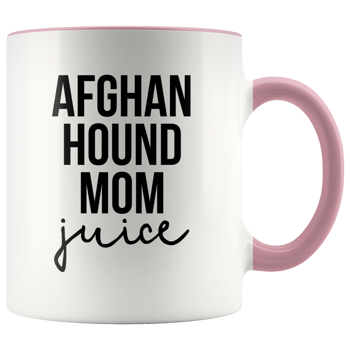 Afghan Hound Mom Gifts, Afghan Hound Mom Coffee Mug, Two Tone Accent Cup, Birthday Gift for Men and Women