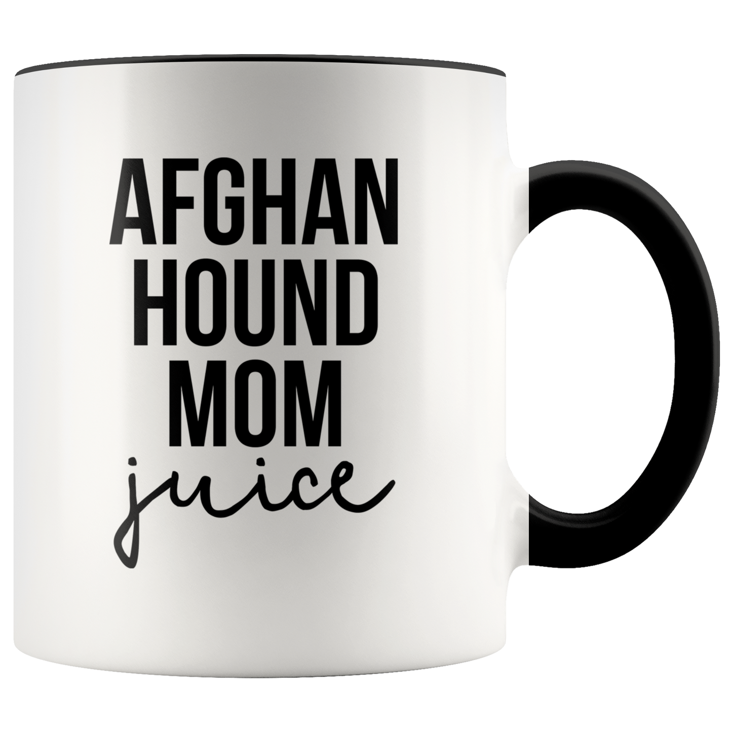 Afghan Hound Mom Gifts, Coffee Mug, Two Tone Accent Cup, Birthday Gift for Men and Women