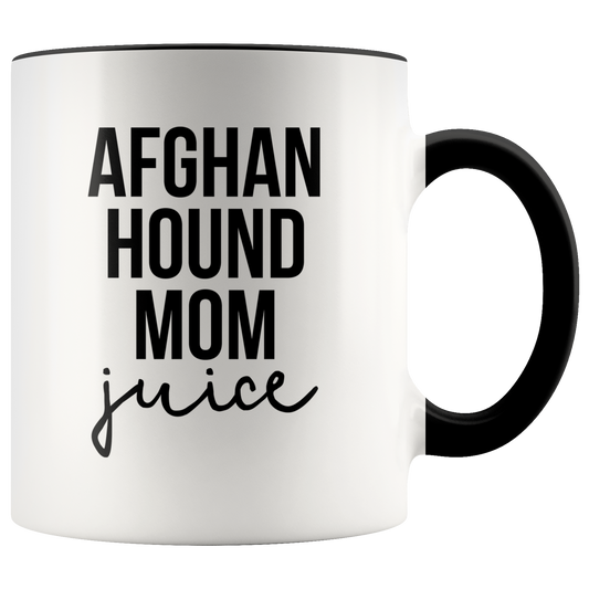 Afghan Hound Mom Gifts, Coffee Mug, Two Tone Accent Cup, Birthday Gift for Men and Women