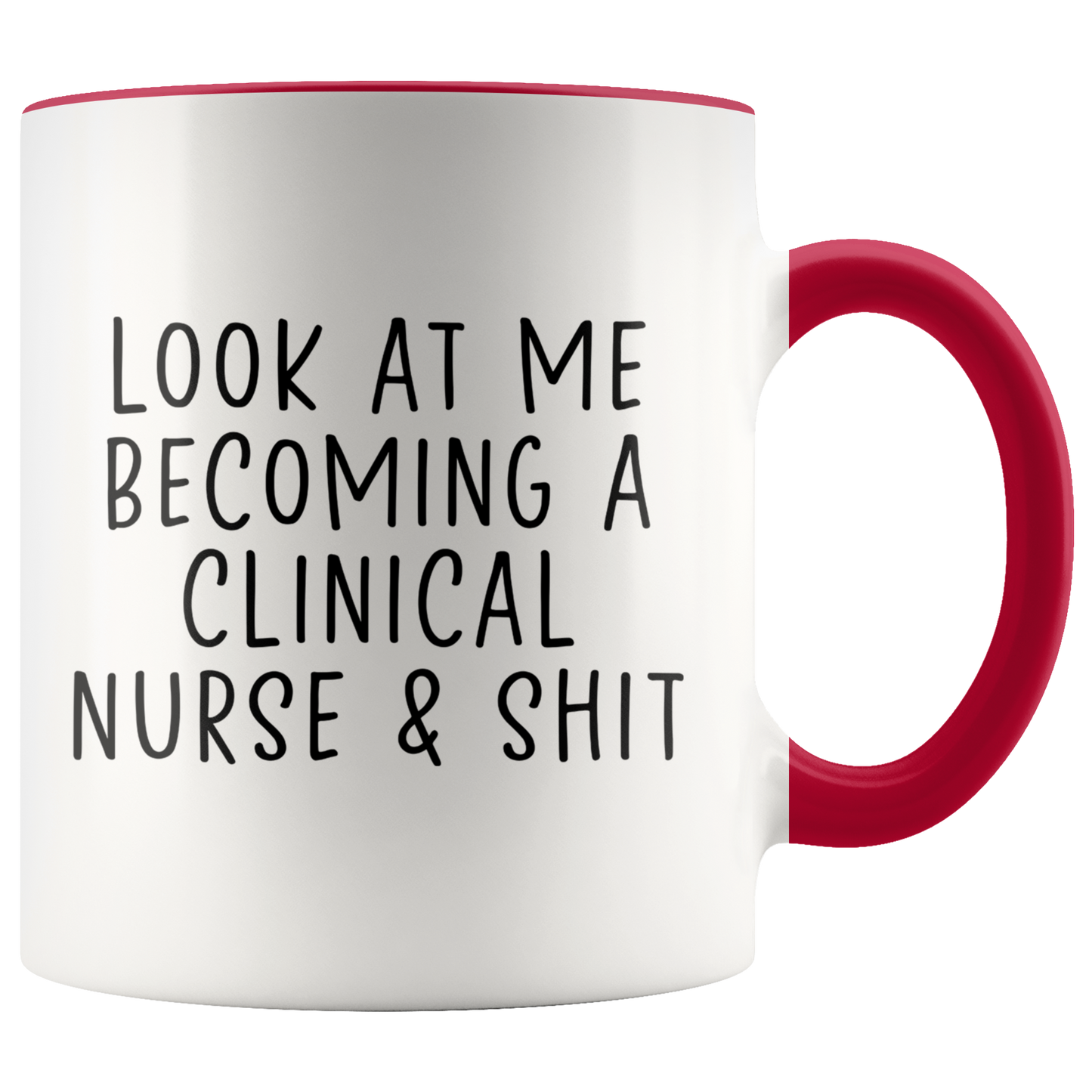 Clinical Nurse Gifts, Coffee Mug, Two Tone Accent Cup, Birthday Gift for Men and Women