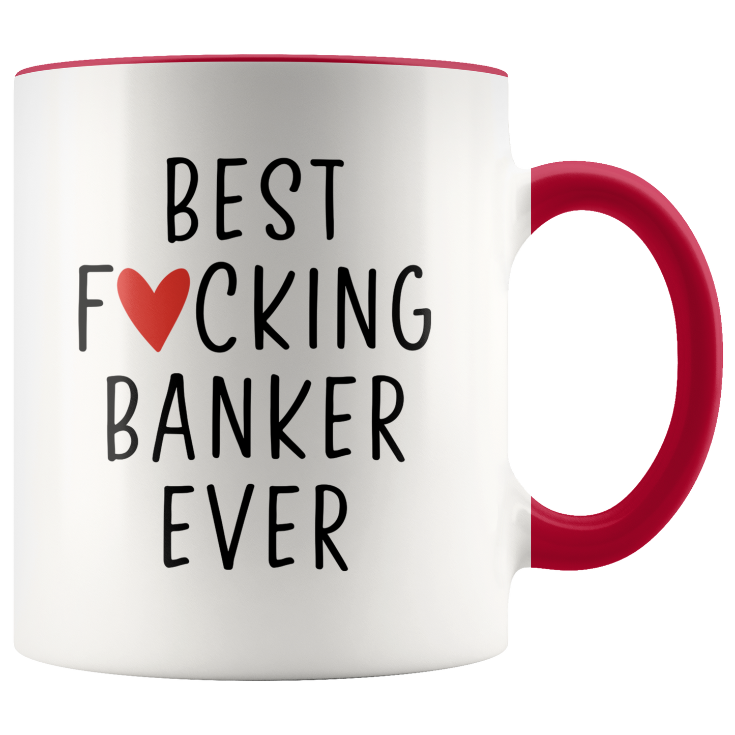 Banker Gifts, Coffee Mug, Two Tone Accent Cup, Birthday Gift for Men and Women