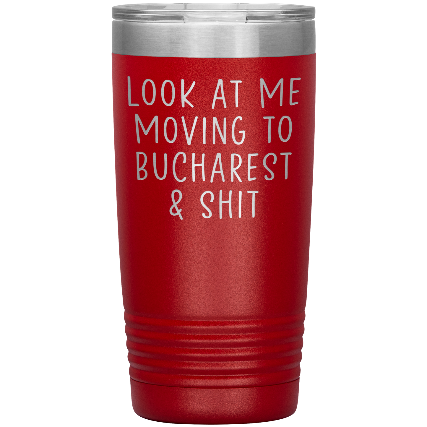 Moving to Bucharest Romania Tumbler, Funny Moving Away Travel Coffee Mug, Birthday Gifts for Men and Women