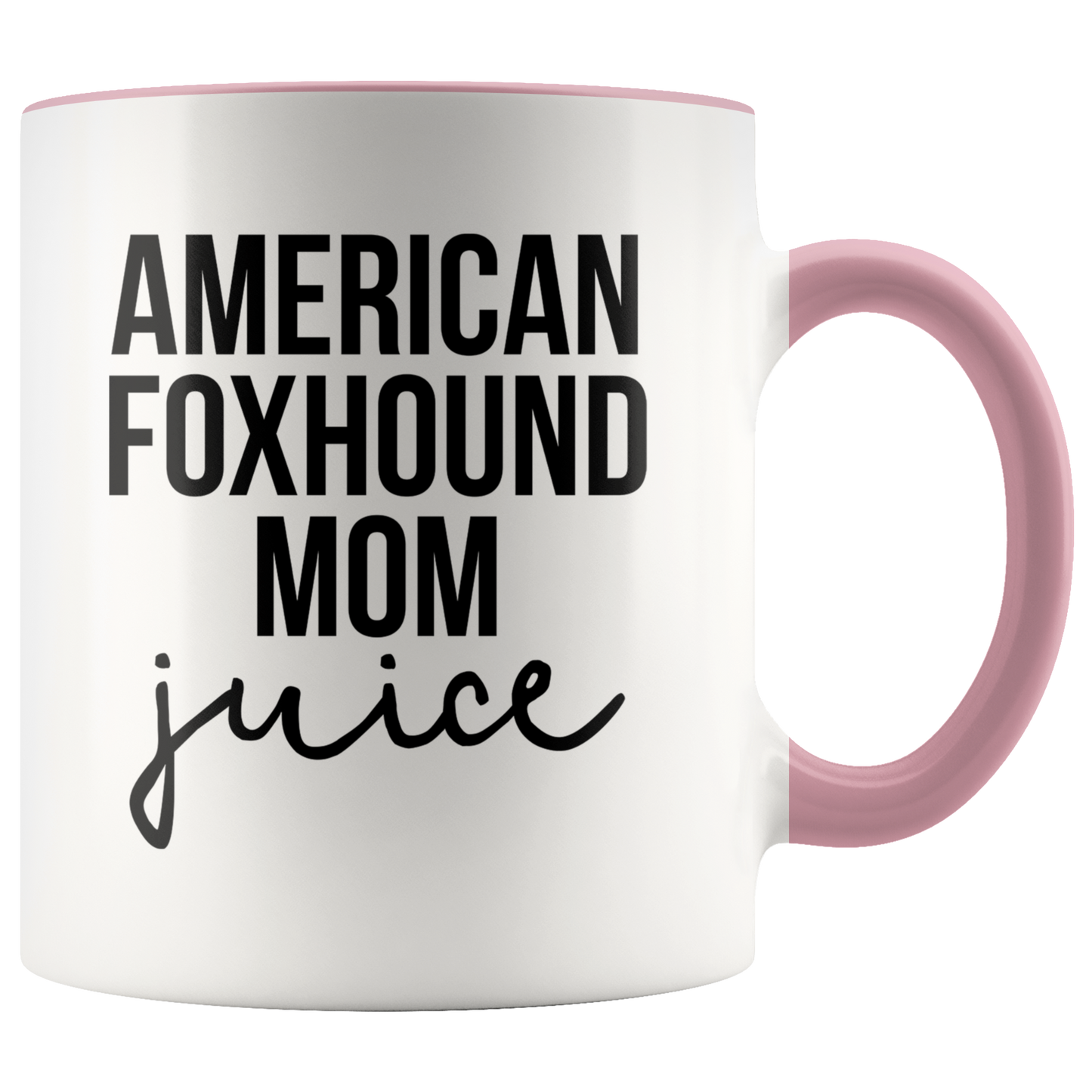 American Foxhound Mom Gifts, Coffee Mug, Two Tone Accent Cup, Birthday Gift for Men and Women