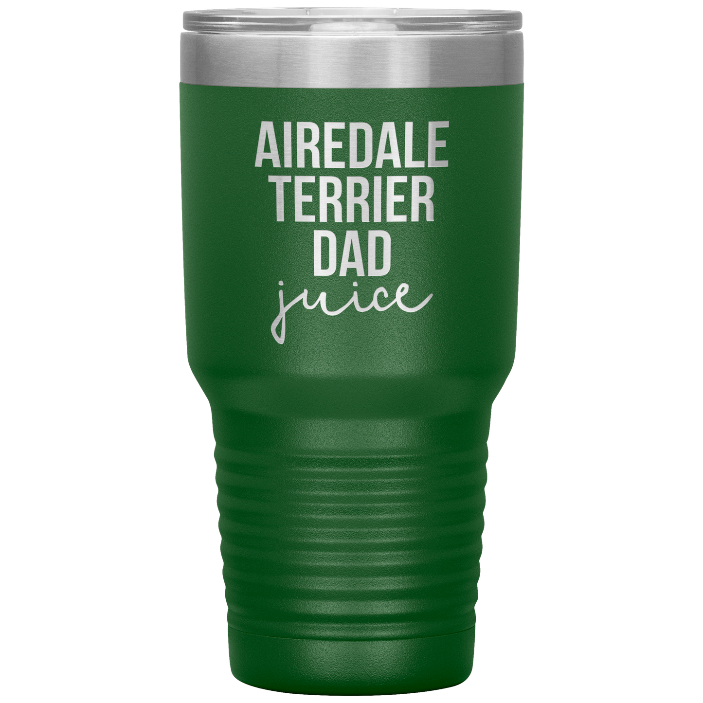 Airedale Terrier Dad Tumbler, Funny Travel Coffee Mug, Birthday Gifts for Men and Women