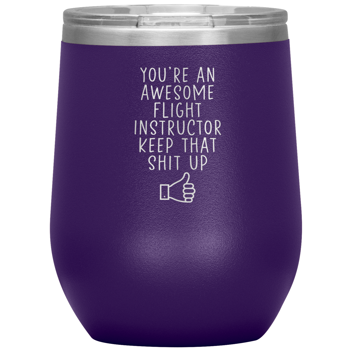 Flight Instructor Wine Tumbler, Flight Instructor Gifts, Travel Wine Cup, Birthday Gifts for Men and Women