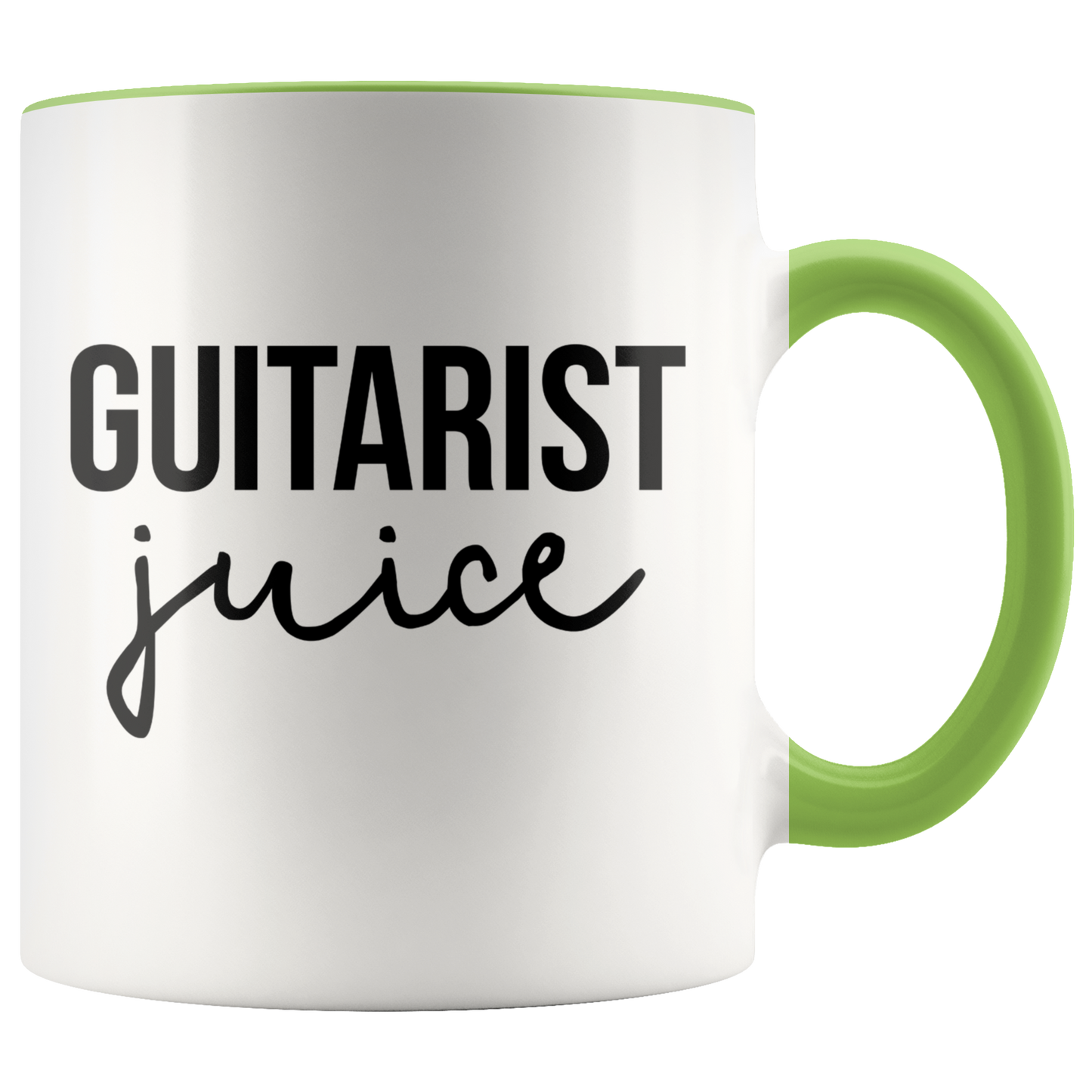 Guitarist Gifts, Coffee Mug, Two Tone Accent Cup, Birthday Gift for Men and Women