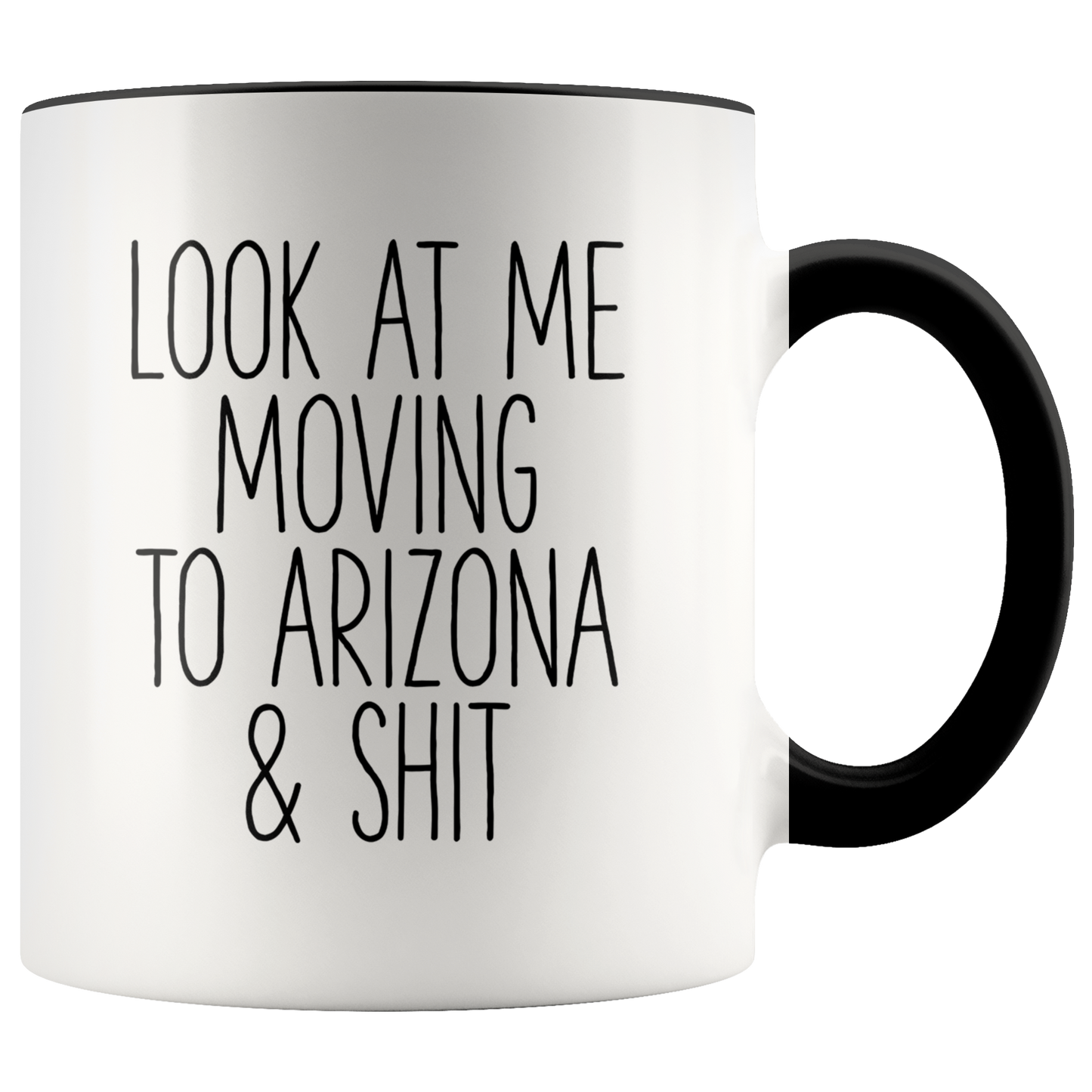 Moving to Arizona Gifts, Moving Away Coffee Mug, Two Tone Accent Cup, Birthday Gift for Men and Women