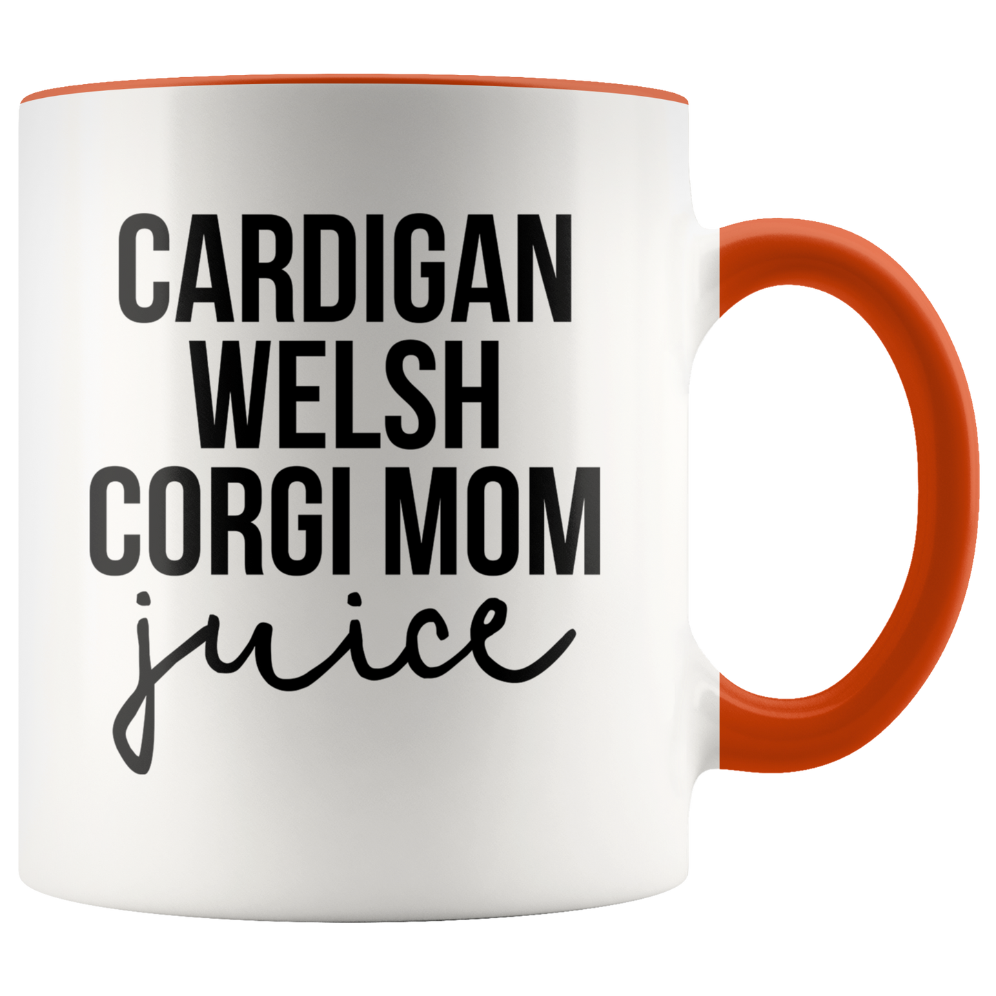 Cardigan Welsh Corgi Mom Gifts, Coffee Mug, Two Tone Accent Cup, Birthday Gift for Men and Women