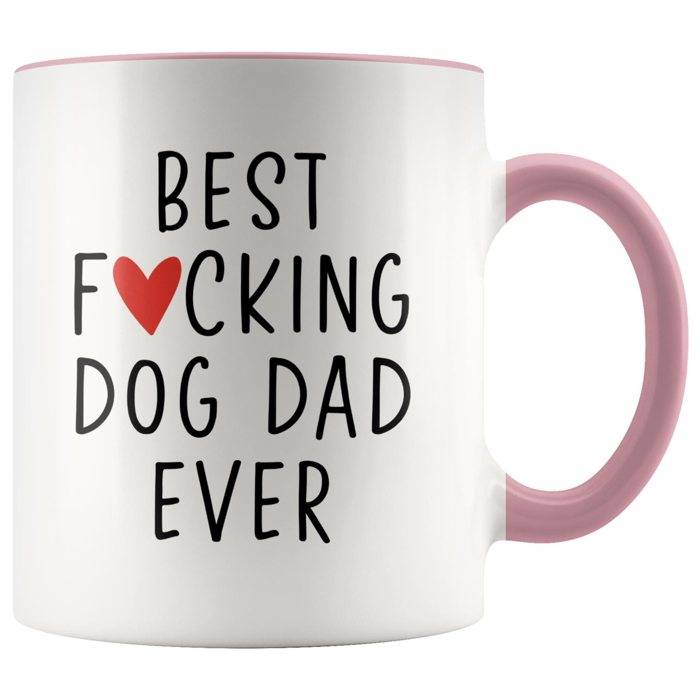 Dog Dad Gifts, Coffee Mug, Two Tone Accent Cup, Birthday Gift for Men and Women