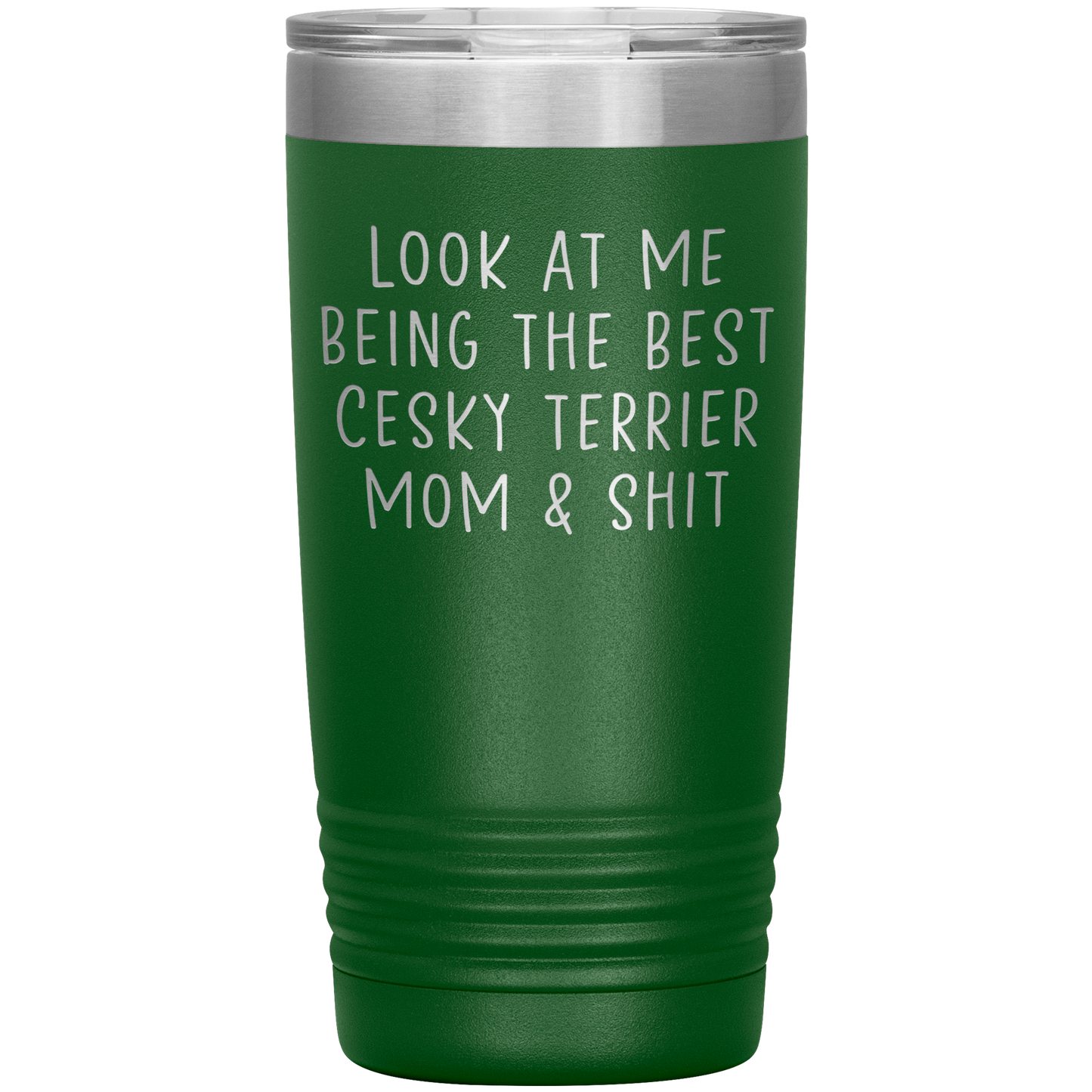 Cesky Terrier Mom Tumbler, Funny Travel Coffee Mug, Birthday Gifts for Men and Women