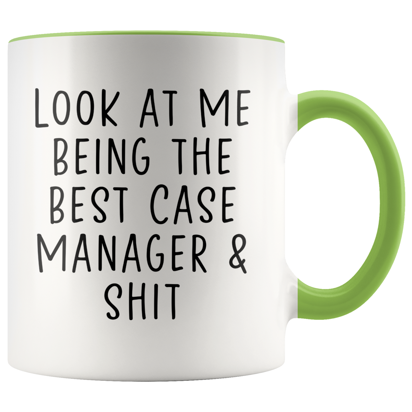 Case manager Gifts, Funny Coffee Mug, Two Tone Accent Cup, Birthday Gift for Men and Women