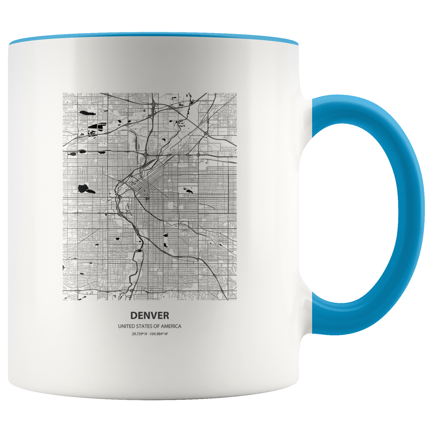 Moving to Denver Gifts, Colorado Moving Away Coffee Mug, Two Tone Accent Cup, Birthday Gift for Men and Women