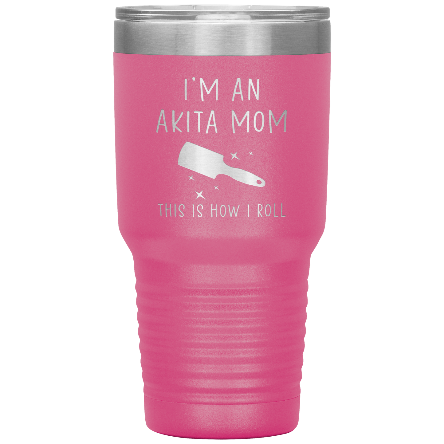 Akita Mom Tumbler, Funny Travel Coffee Mug, Birthday Gifts for Men and Women