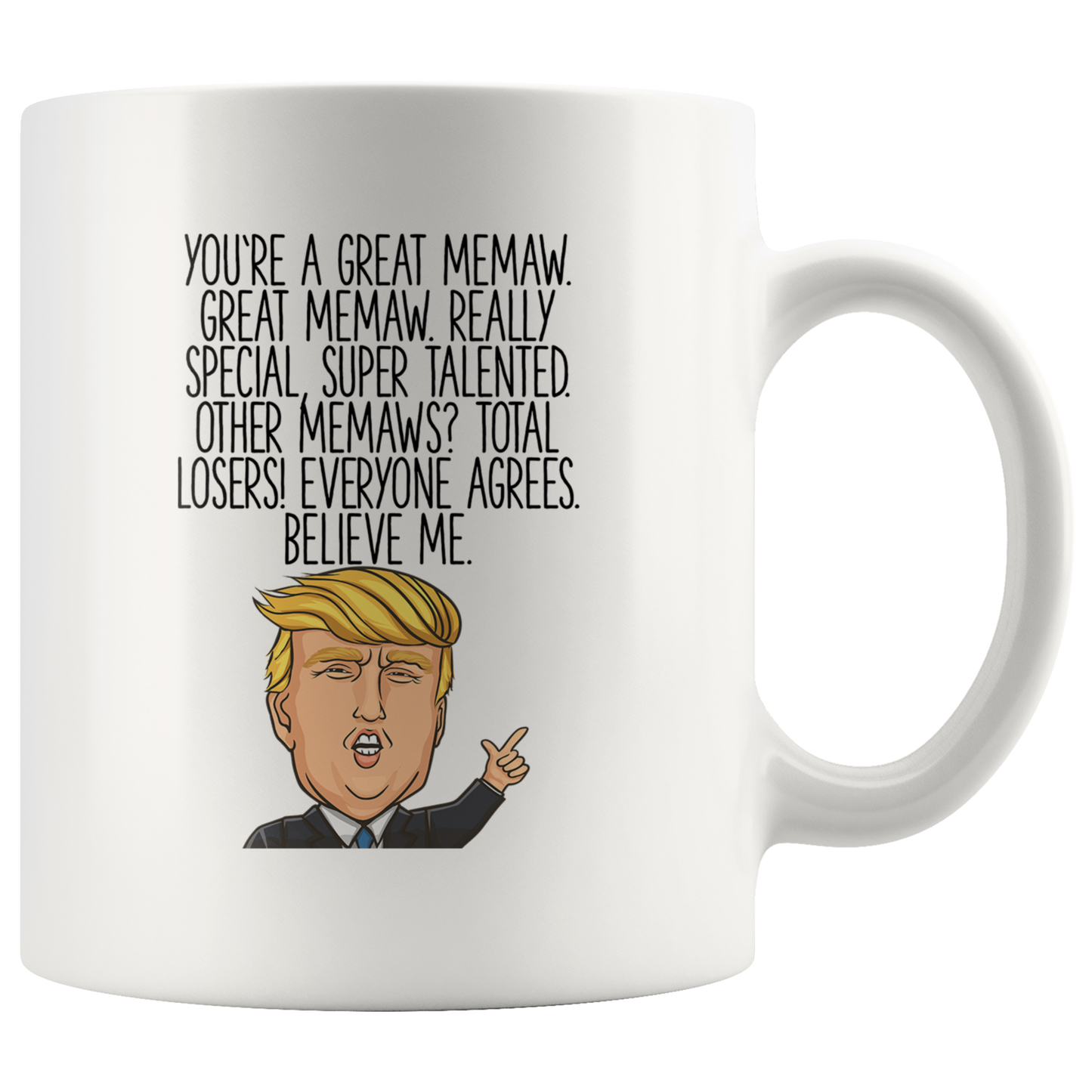 Memaw Gifts, Memaw Coffee Mug, Two Tone Accent Cup, Birthday Gift for Men and Women