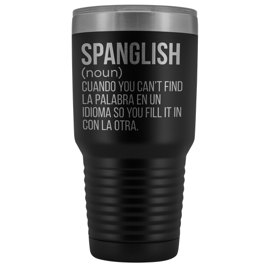 Spanglish Mug, Tazze di caffè messicano, insegnante spagnolo Tumbler, Regali Porto Rico, Regalo venezuelano