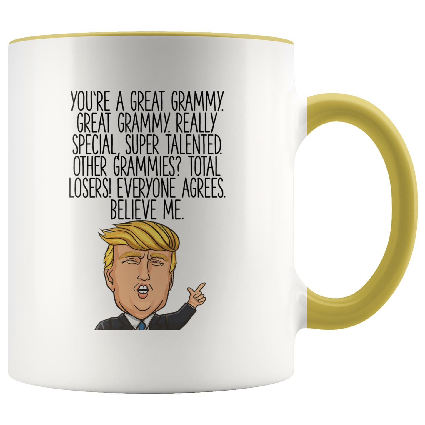 Grammy Trump Gifts, Grammy Trump Coffee Mug, Two Tone Accent Cup, Birthday Gift for Men and Women