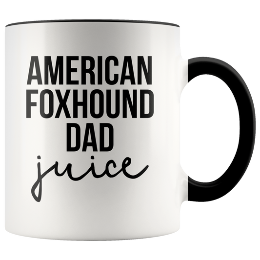 American Foxhound Dad Gifts, Coffee Mug, Two Tone Accent Cup, Birthday Gift for Men and Women