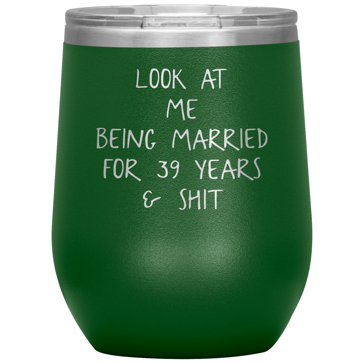 39th Anniversary Wine Tumbler, Gifts, Travel Wine Cup, Birthday Gifts for Men and Women