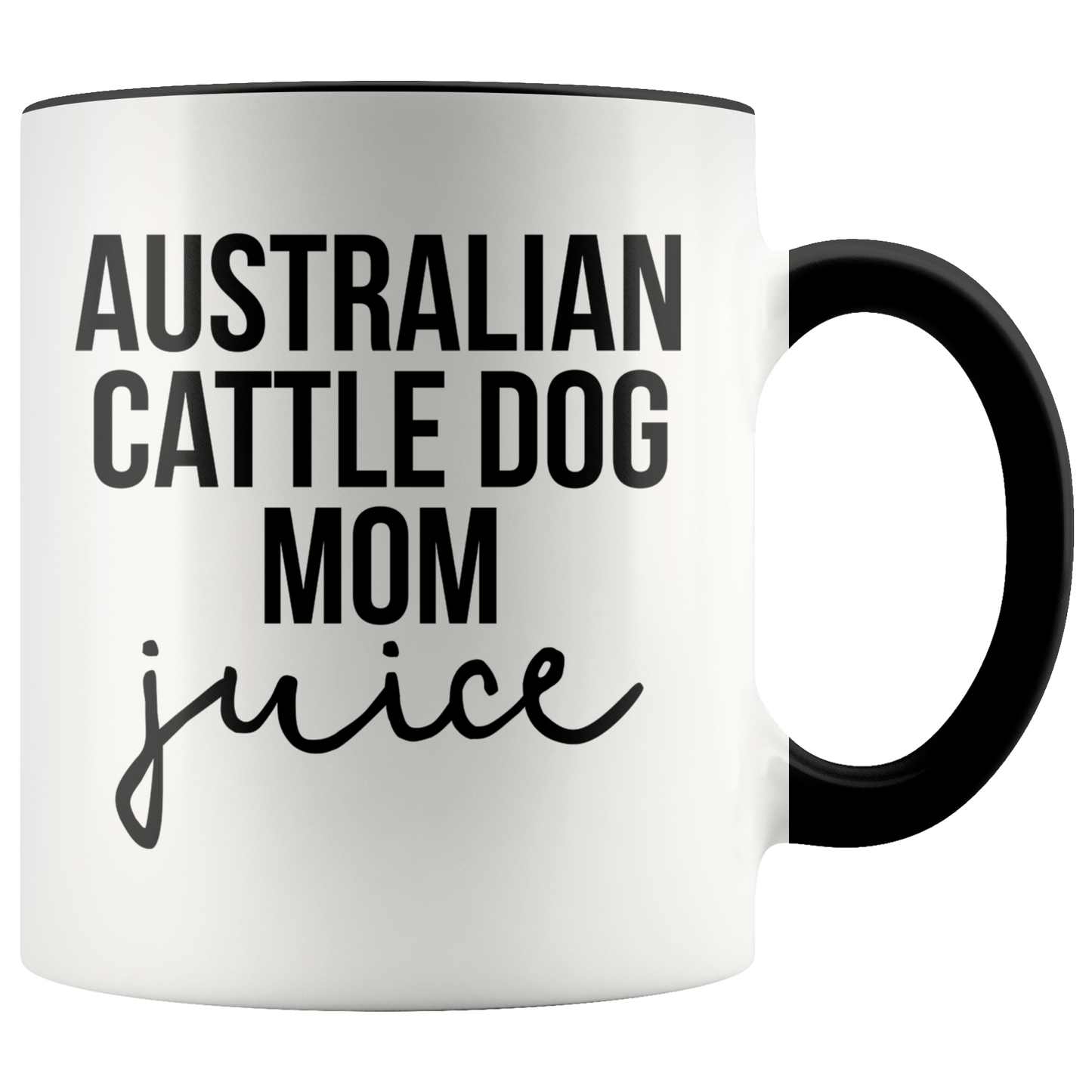 Australian Cattle Dog Mom Gifts, Coffee Mug, Two Tone Accent Cup, Birthday Gift for Men and Women