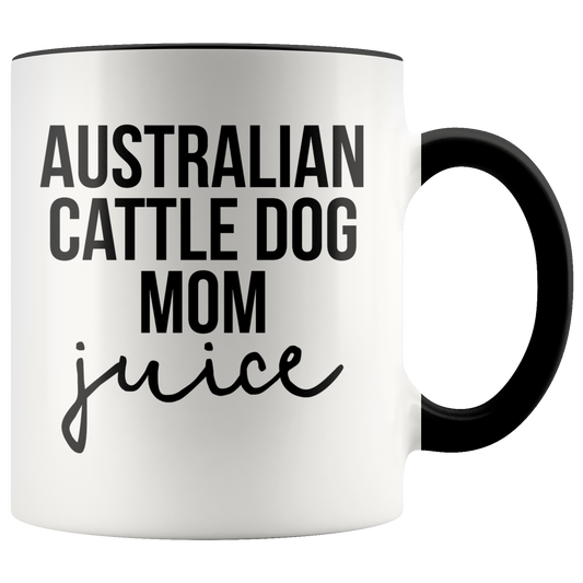 Australian Cattle Dog Mom Gifts, Coffee Mug, Two Tone Accent Cup, Birthday Gift for Men and Women