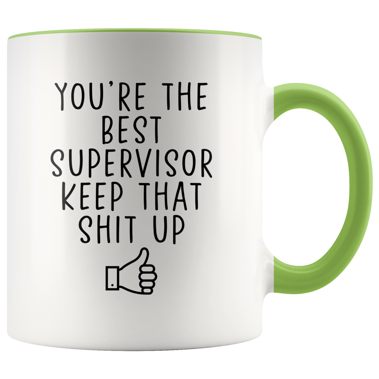 Supervisor Gifts, Coffee Mug, Two Tone Accent Cup, Birthday Gift for Men and Women