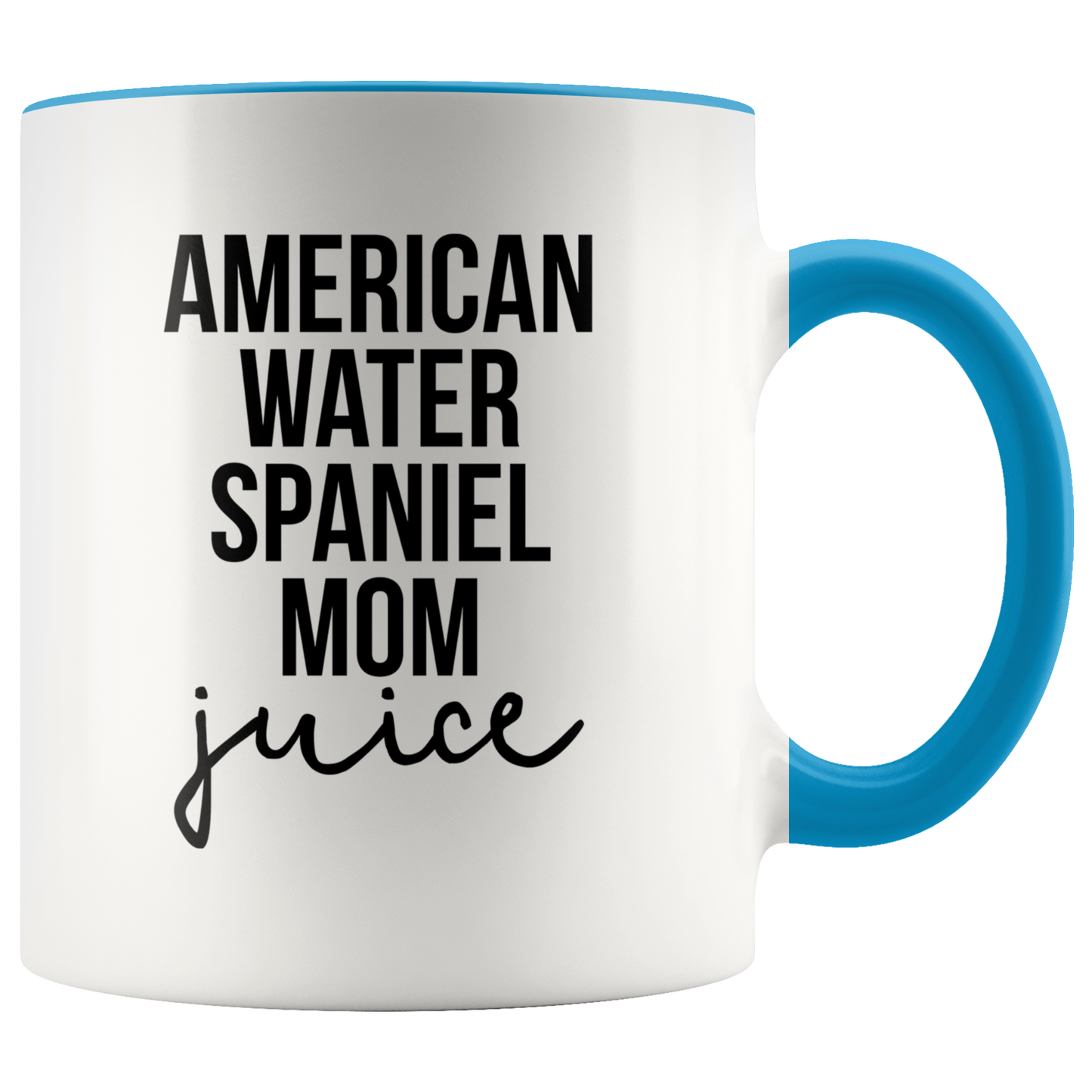 American Water Spaniel Mom Gifts, Coffee Mug, Two Tone Accent Cup, Birthday Gift for Men and Women