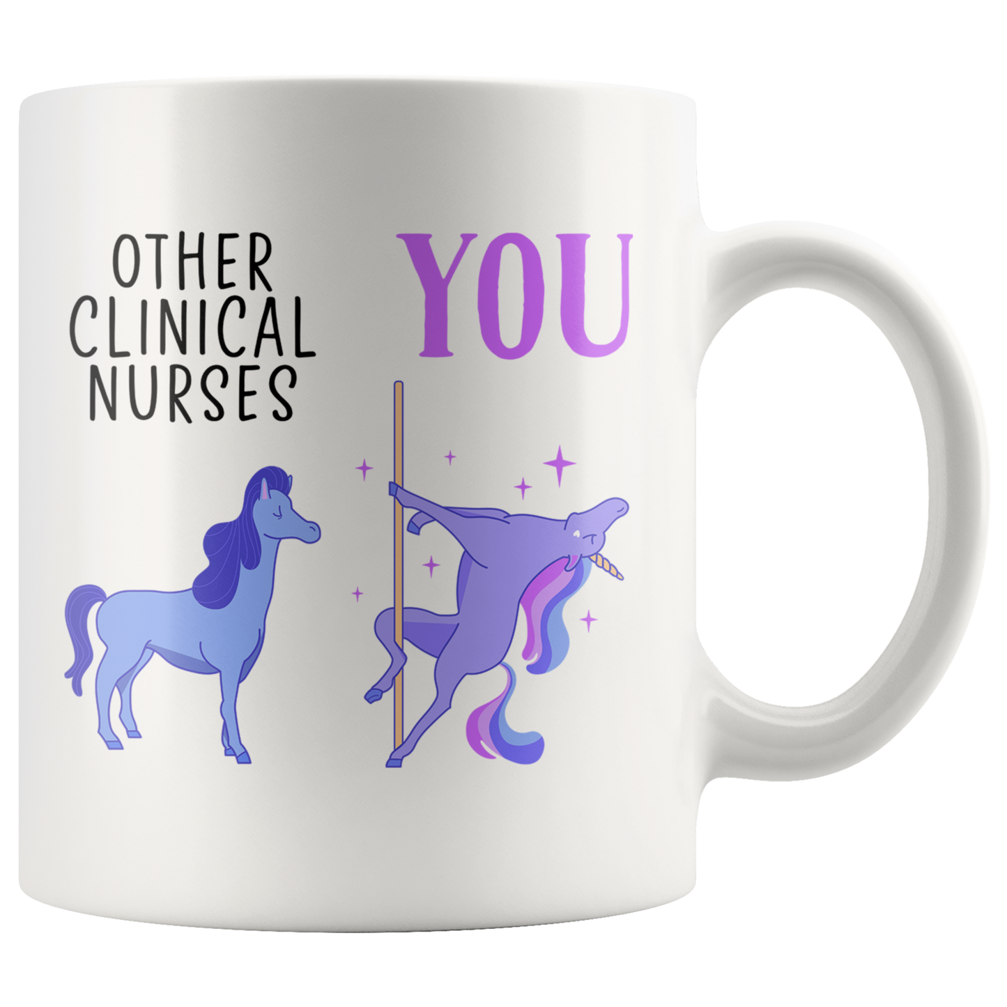 Clinical Nurse Gifts, Coffee Mug, Two Tone Accent Cup, Birthday Gift for Men and Women