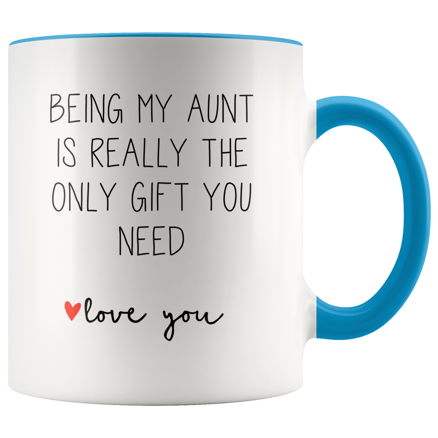 Aunt Gifts, Coffee Mug, Two Tone Accent Cup, Birthday Gift for Men and Women