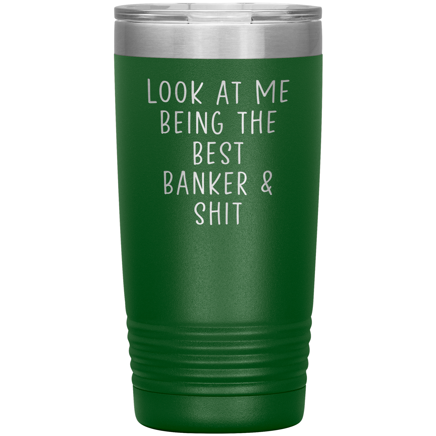 Banker Tumbler, Funny Travel Coffee Mug, Birthday Gifts for Men and Women