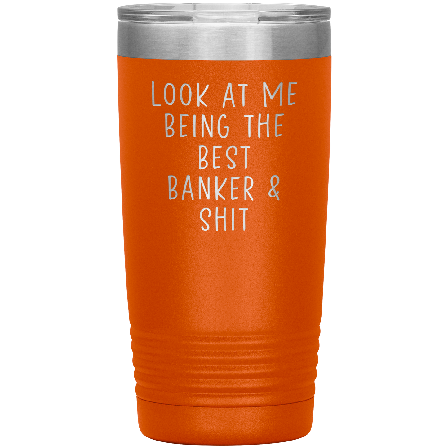 Banker Tumbler, Funny Travel Coffee Mug, Birthday Gifts for Men and Women