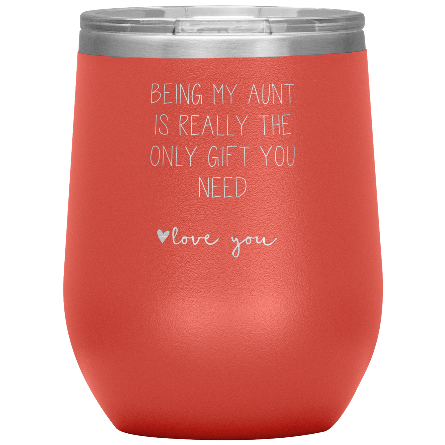 Aunt Wine Tumbler, Aunt Gifts, Travel Wine Cup, Birthday Gifts for Men and Women