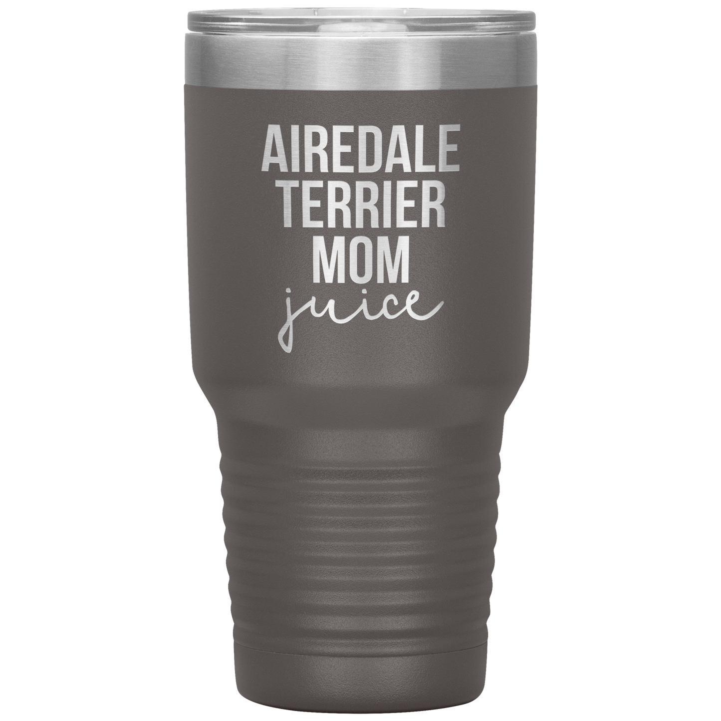 Airedale Terrier Mom Tumbler, Funny Travel Coffee Mug, Birthday Gifts for Men and Women