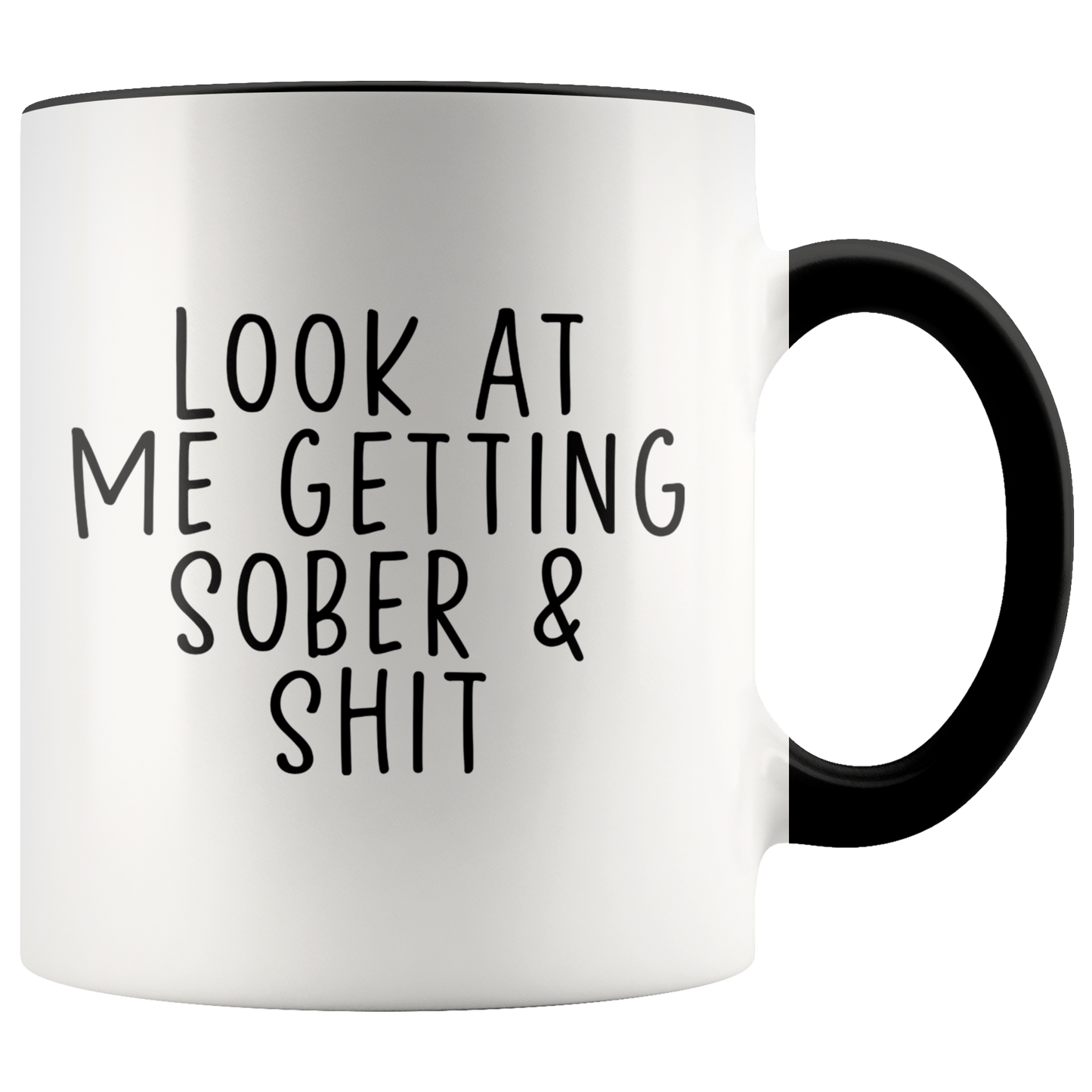 Sobriety Gifts, Coffee Mug, Two Tone Accent Cup, Birthday Gift for Men and Women