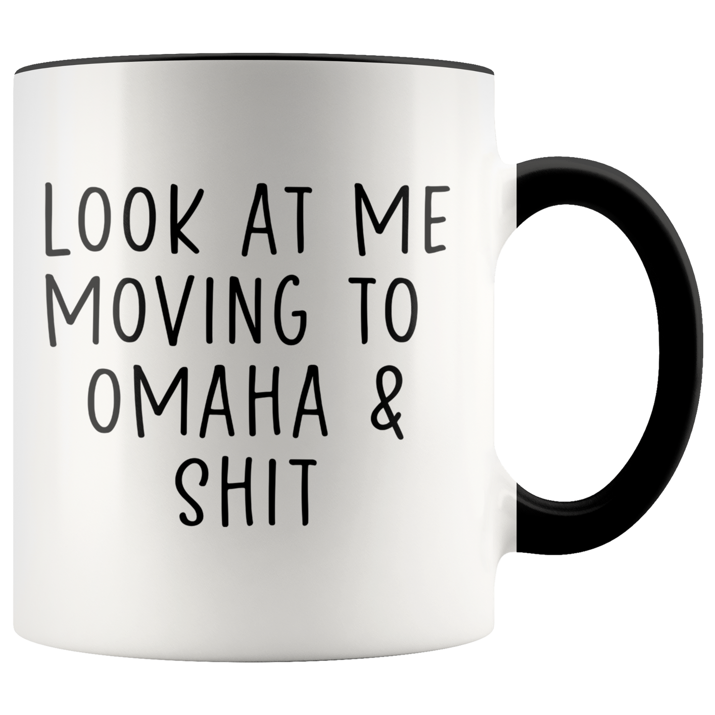 Moving to Omaha Nebraska Gifts, Coffee Mug, Two Tone Accent Cup, Birthday Gift for Men and Women