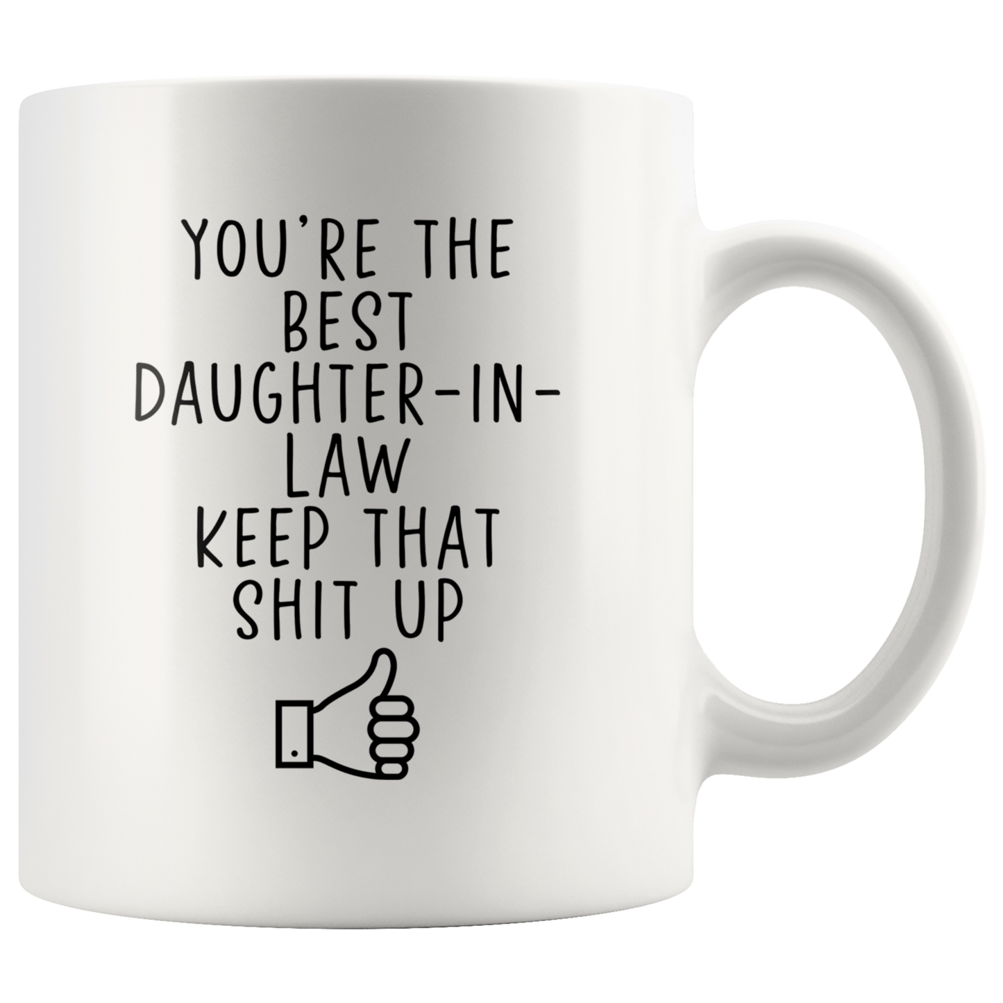 Daughter in Law Gifts, Coffee Mug, Two Tone Accent Cup, Birthday Gift for Men and Women