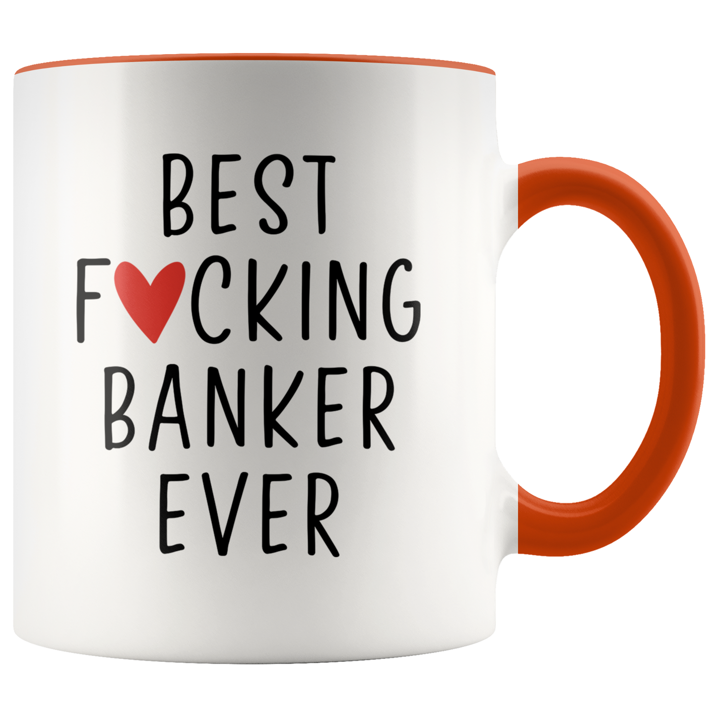 Banker Gifts, Coffee Mug, Two Tone Accent Cup, Birthday Gift for Men and Women