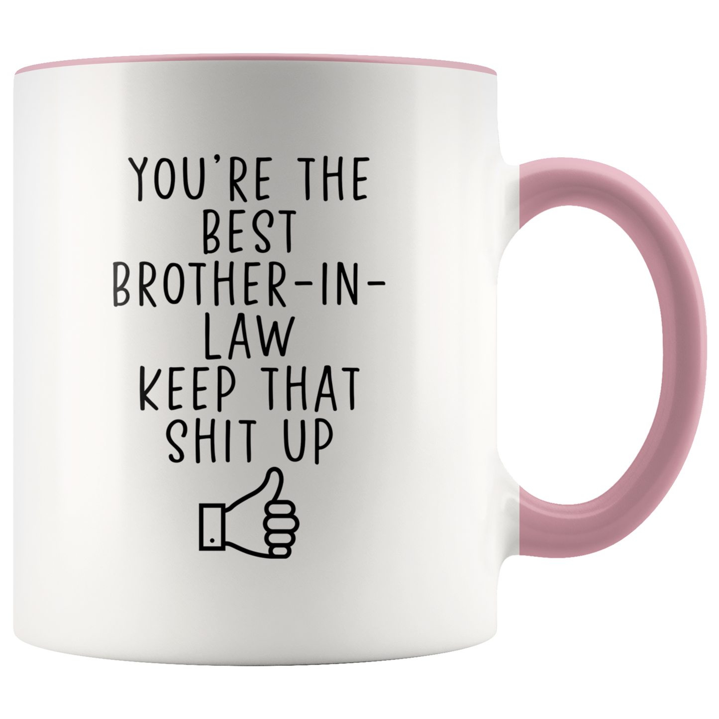 Brother in Law Gifts, Coffee Mug, Two Tone Accent Cup, Birthday Gift for Men and Women