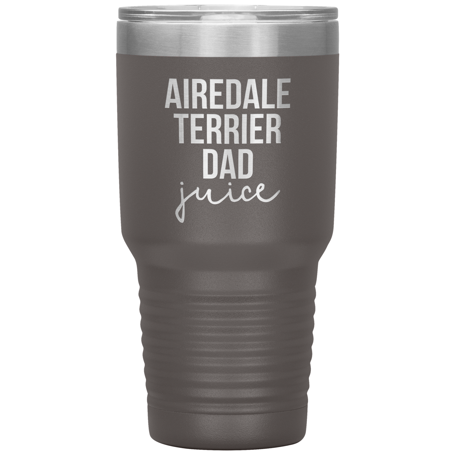 Airedale Terrier Dad Tumbler, Funny Travel Coffee Mug, Birthday Gifts for Men and Women